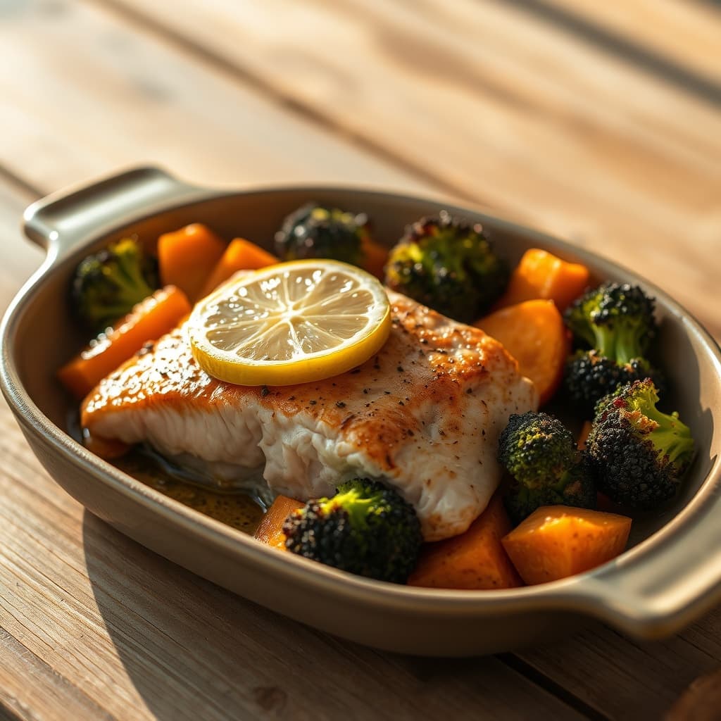 Salmon with Roasted Vegetables