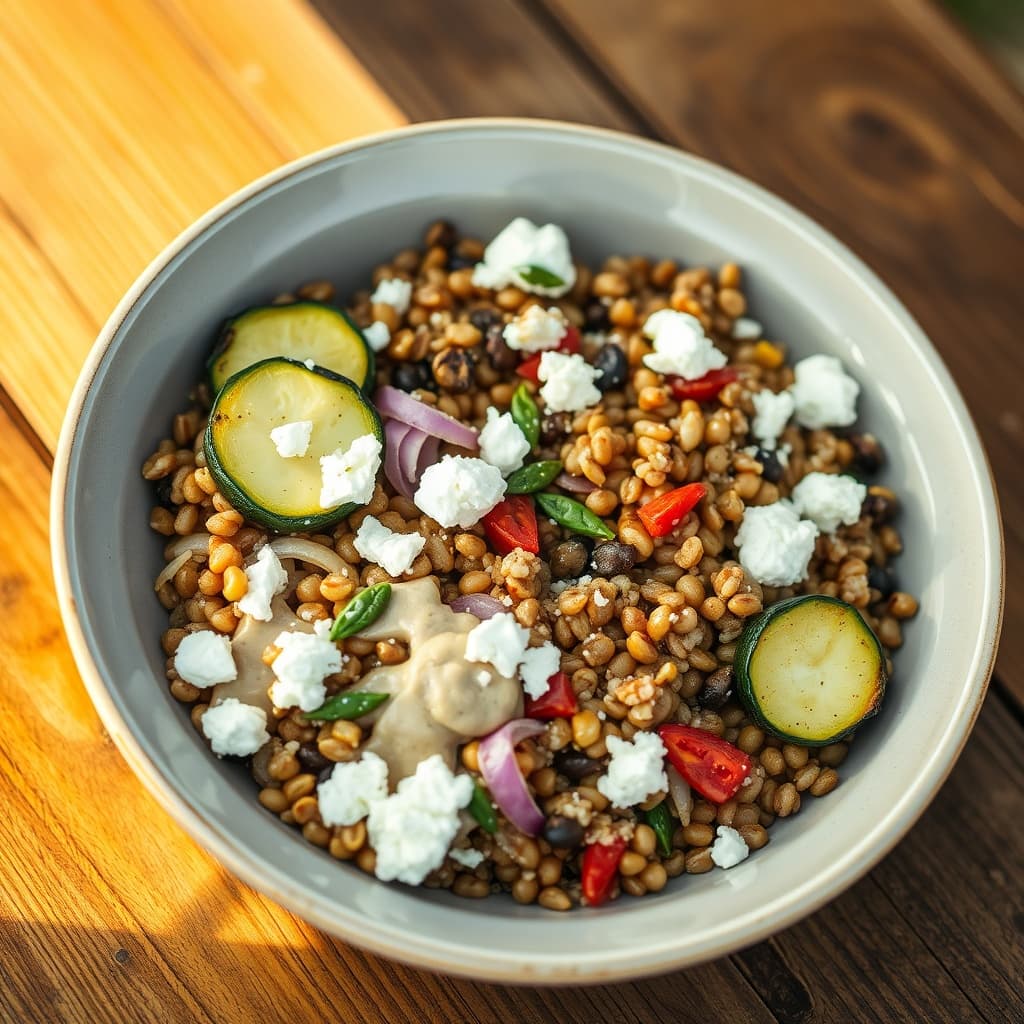 Mediterranean Lentil & Feta Grain Bowl